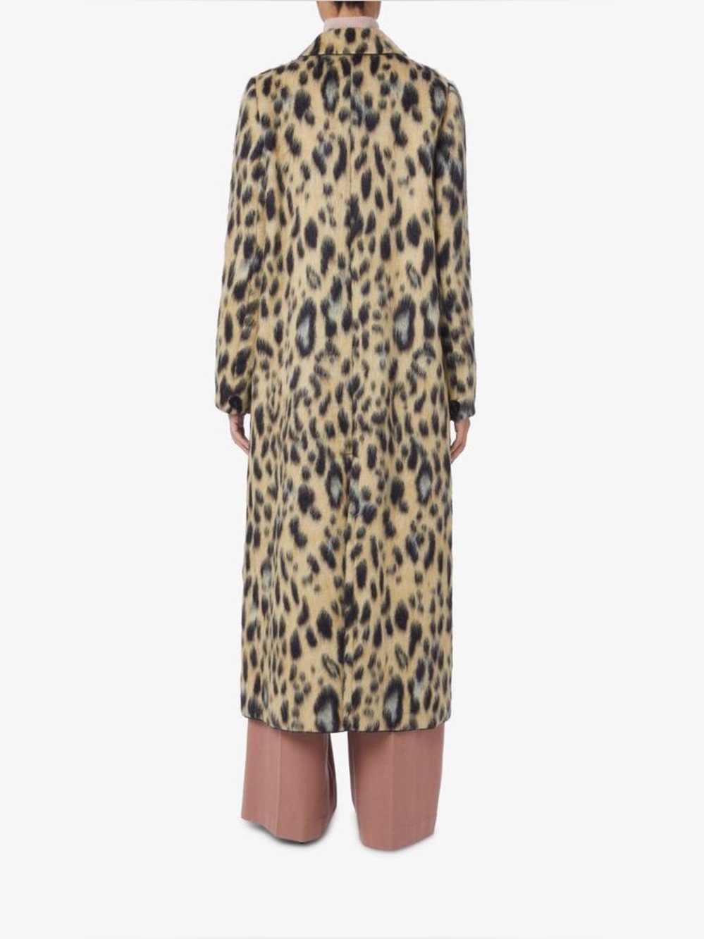 forte forte wool blend leopard long coat jacquard - Picture 3 of 10